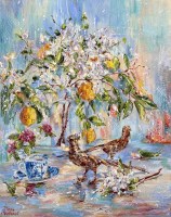 Натюрморт с лимонами - картина маслом на холсте