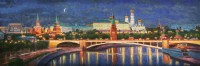 Вечерний Кремль - картина маслом художника Игоря Разживина